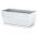Vaso rettangolare con piattino - Coubi - 24 x 12 cm - Bianco - 