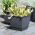 Fyrkantig blomkruka med fat - Ratolla - 24 cm - Mocca - 