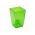 Vierkante bloempot - Finezja - 12,5 cm - Transparant groen - 
