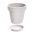 "Lofly" round lightweight plant pot with a saucer - 20 cm - white