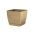 Square flower pot with saucer - Coubi - 10 cm - Milk Coffee