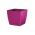 Pot de fleurs carré avec soucoupe Coubi - 13,5 cm - Fuchsia - 