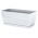 Maceta rectangular con platillo - Coubi - 39 x 19 cm - Blanco - 