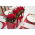 Quadratischer Blumenkasten "Finezja" mit Einsatz - 25 cm - rot - 