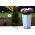 Quadratischer Blumenkasten "Finezja" mit Einsatz - 40 cm - weißes Rattan - 
