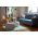 Pouf blu in maglia - ideale per giardini e terrazze - 