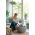 Pouf blu in maglia - ideale per giardini e terrazze - 