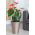 Macetero redondo "Diament" con inserto - 30 cm - gris antracita - 