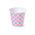 Round imprinted pot - 13 cm - pink motif M3
