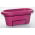 Caja de balcón "Lotos" con platillo y soporte de barandilla de metal - 40 cm - morado azul - 