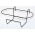 "Lotos" balkonkasse med underkop og en metalskinne monteret holder - 40 cm - turkis - 