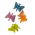 Cleme colorate orhidee - fluture - 10 buc - 