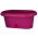 Caja de balcón "Lotos" con platillo y soporte de barandilla de metal - 40 cm - morado azul - 