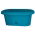 "Lotos" balkonkasse med underkop og en metalskinne monteret holder - 40 cm - turkis - 