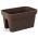 Caja montada en barandilla "Lobelia" - 45 cm - marrón moca - 