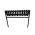 Graveyard, cemetery bench - ribbed seat, for inground mounting - Width: 83 cm