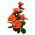 Storblommig ros - orange - krukväxter - 