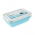 Set 3 wadah makanan persegi panjang - Mia "Polar" - 2,4 liter - biru es - 