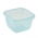 Set 6 wadah makanan persegi panjang - Mia "Polar" - 90 ml - es biru - 