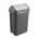Poubelle Swantje en graphite de 10 litres avec couvercle rotatif - 