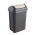 Poubelle Swantje en graphite de 10 litres avec couvercle rotatif - 