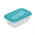 Set 5 wadah makanan persegi panjang - Fredo "Fresh" - 0,5 liter - biru segar - 