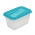 Set 4 wadah makanan persegi panjang - Fredo "Fresh" - 0,75 liter - biru segar - 