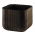 "Cube" pot tanaman biji-bijian kayu persegi - coklat - 