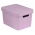 Recipiente rosa Infinito de 17 litros com tampa - 