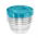 Set mit 5 runden Aufbewahrungsboxen für Lebensmittel - Fredo "Fresh" - 0,5 Liter - frisch blau - 