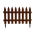 Garden fence edging - 27 cm x 3.2 m - brown