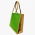 Jute-Einkaufstasche - 40 x 35 x 15 cm - grün - 