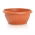 「Terra」屋外用浅い植木鉢、受け皿付き-25 cm-テラコッタ色 - 