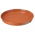 "Elba" round wood grain pot casing with a saucer - 15 cm - terracotta-coloured