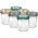 Glas mit Deckel und Drückerplatte - 346 ml - 6 Stk - 