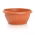 "Terra" outdoor shallow plant pot with a saucer - 20 cm - terracotta-coloured
