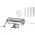 Horizontal sausage, cabanossi, salami stuffer - for 1.5 kg of meat, with a silicone piston