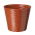 Ronde pot van "Capri" - 12 cm - terracottakleurig - 
