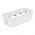 "Crown" railing-mounted balcony box - white - 58 cm