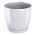 Maceta redonda con platillo - Coubi - 24 cm - Blanco - 