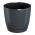 Round flower pot with saucer - Coubi - 10 cm - Graphite