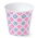 Round imprinted pot - 13 cm - pink motif M3