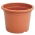 Runder Blumentopf "Plastica" mit Untertasse - 34 cm - terrakottafarben - 