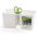 Square herbs pot, double - Twins Cube - 24 x 11 cm - White