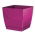 Pot de fleurs carré avec soucoupe Coubi - 13,5 cm - Fuchsia - 