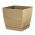 Square flower pot with saucer - Coubi - 10 cm - Milk Coffee