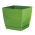 Vaso quadrato con piattino - Coubi - 10 cm - Oliva - 