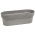 Macetero alargado con platillo y soporte Magnolia Jersey - 50 cm - gris - 