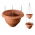 "Roma" two-level hanging flower pots - 25 + 30 cm - terracotta-coloured