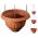 Vasos suspensos "Roma" de três níveis - 20 + 25 + 30 cm - cor terracota - 